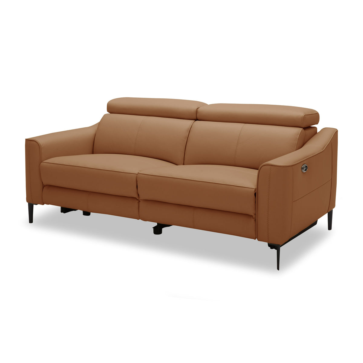 Divani Casa Eden Modern Camel Leather Sofa With 2 Recliners Model VGKV-KM.5012-SOFA-CML