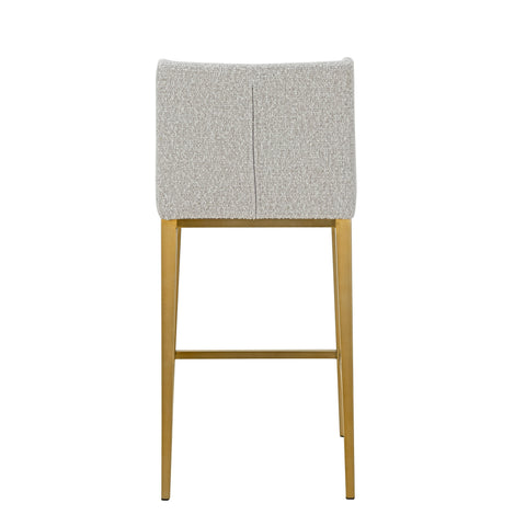 Modrest Mimi Modern Light Grey Fabric & Antique Brass Counter Stool (Set Of 2) Model VGGAGA-6544CH-C-GRY-4