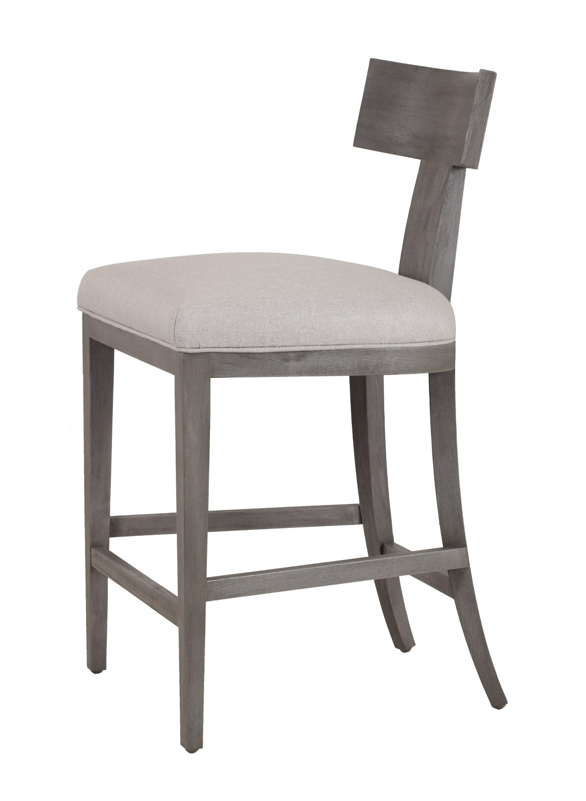Modrest Fabien Mid Century Modern Beige Linen & Grey Wash Counter Chair Model VGRH-RHS-CZHT01-GRY
