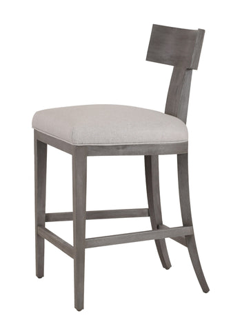 Modrest Fabien Mid Century Modern Beige Linen & Grey Wash Counter Chair Model VGRH-RHS-CZHT01-GRY