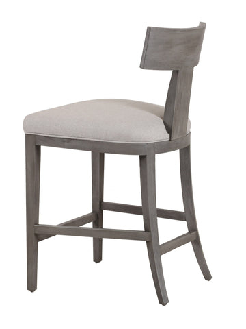Modrest Fabien Mid Century Modern Beige Linen & Grey Wash Counter Chair Model VGRH-RHS-CZHT01-GRY