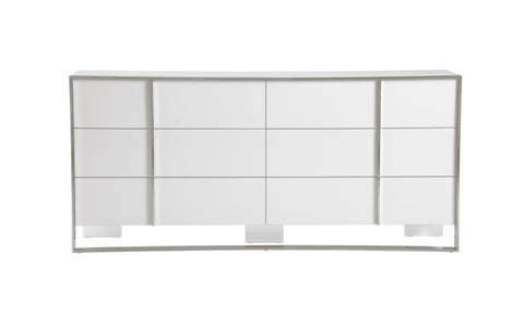 Modrest Cartier Modern White & Stainless Steel Dresser Model VGVC-J-A002-D-WHT