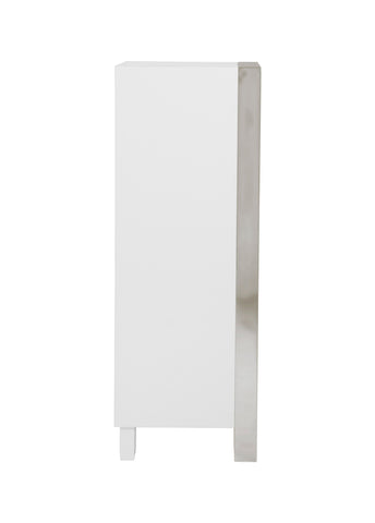 Modrest Cartier Modern White & Stainless Steel Chest Model VGVC-J-A002-5H-WHT