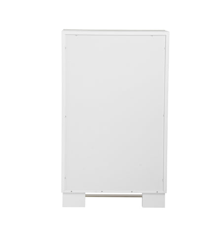 Modrest Cartier Modern White & Stainless Steel Chest Model VGVC-J-A002-5H-WHT