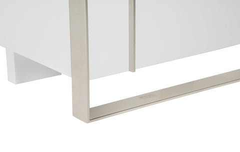 Modrest Cartier Modern White & Stainless Steel Chest Model VGVC-J-A002-5H-WHT