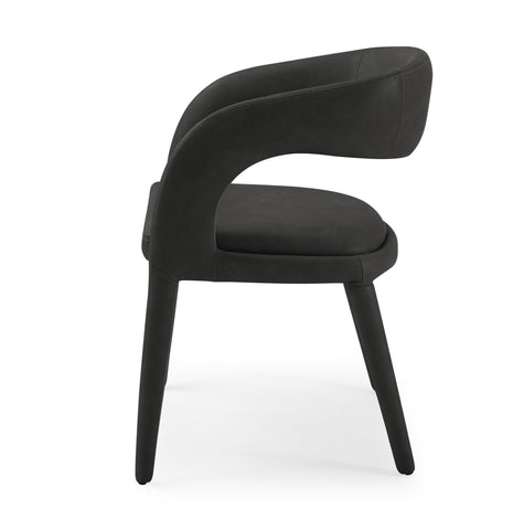 Modrest Faerron Modern Black Leatherette Dining Chair Model VGEUMC-7182CH-BLK