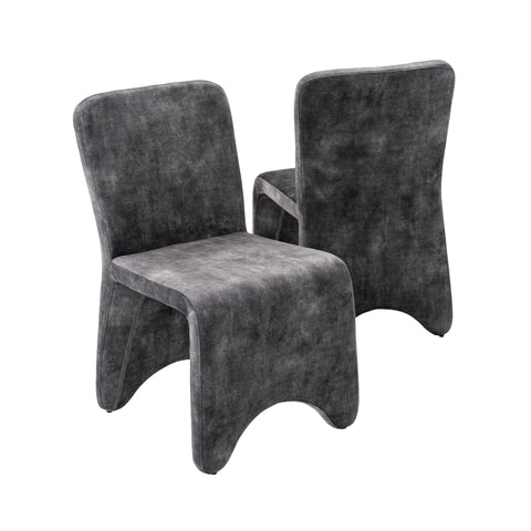 Modrest Ditka Modern Grey Velvet Dining Chair (Set Of 2) Model VGEUMC-7510CH-DECENT-032
