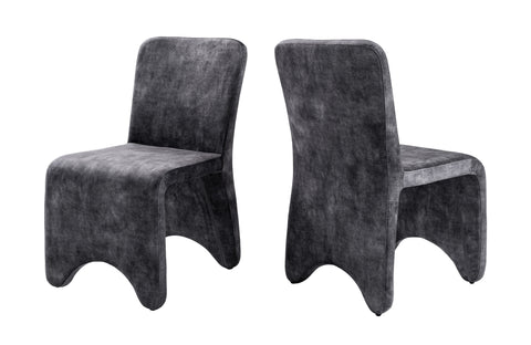 Modrest Ditka Modern Grey Velvet Dining Chair (Set Of 2) Model VGEUMC-7510CH-DECENT-032
