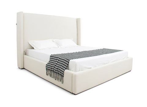 Modrest Byrne Modern Off White Fabric Bed Model VGEVVG713-C-00