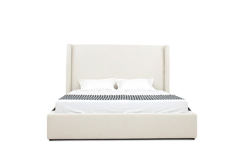 Eastern King Modrest Byrne Modern Off White Fabric Bed Model VGEVVG713-C-00-EK