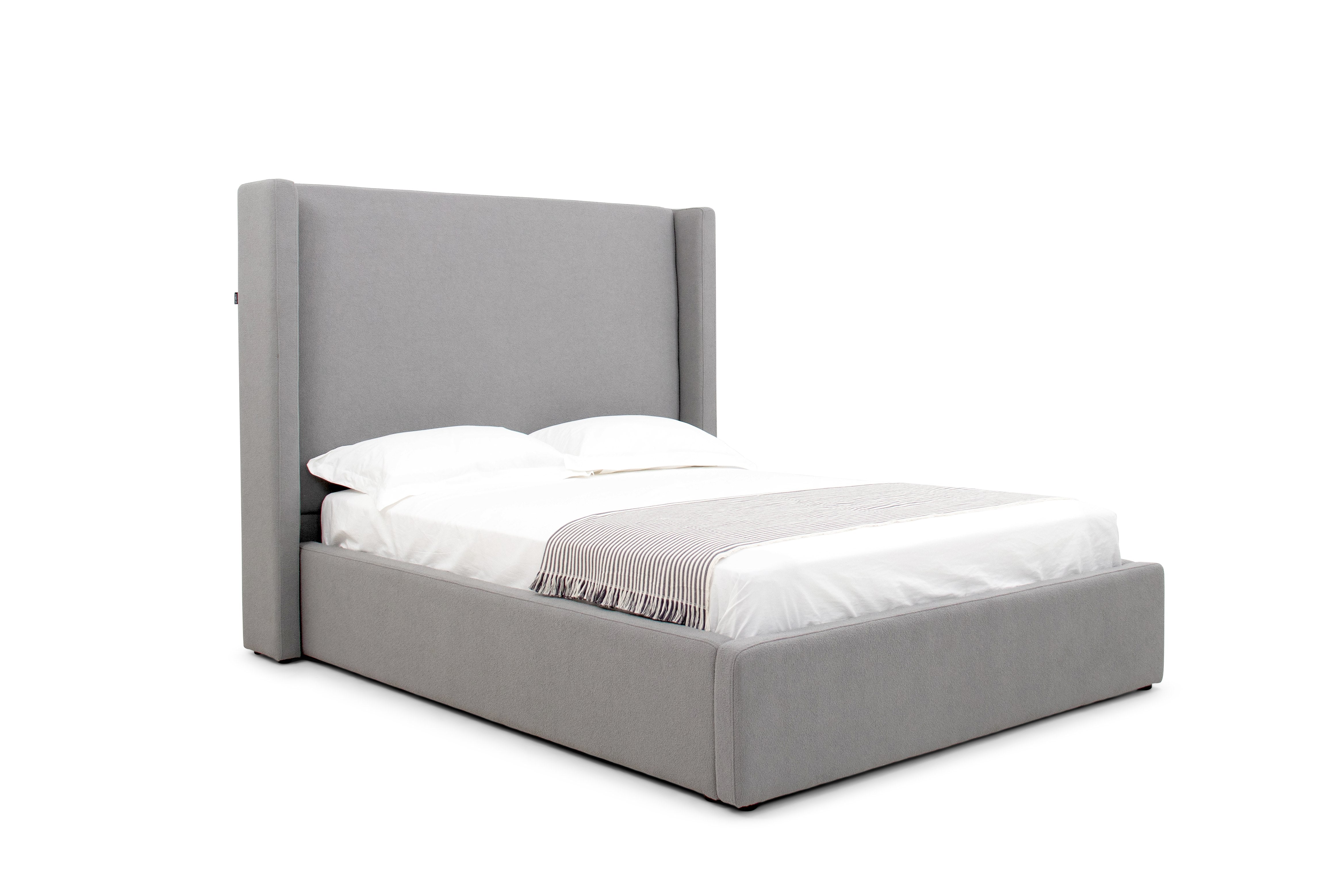 Eastern King Modrest Byrne Modern Grey Fabric Bed Model VGEVVG713-C-07-EK