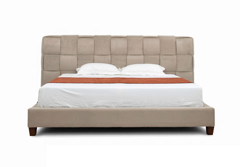 Modrest Mckamey Modern Beige Fabric Bed Model VGEVVG728-VIENNA-039