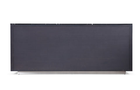 Modrest Concord Modern Grey Velvet & Black Marble & Black Ash & Aluminum Bedroom Set Model VGVC-BD2311-2301-SET
