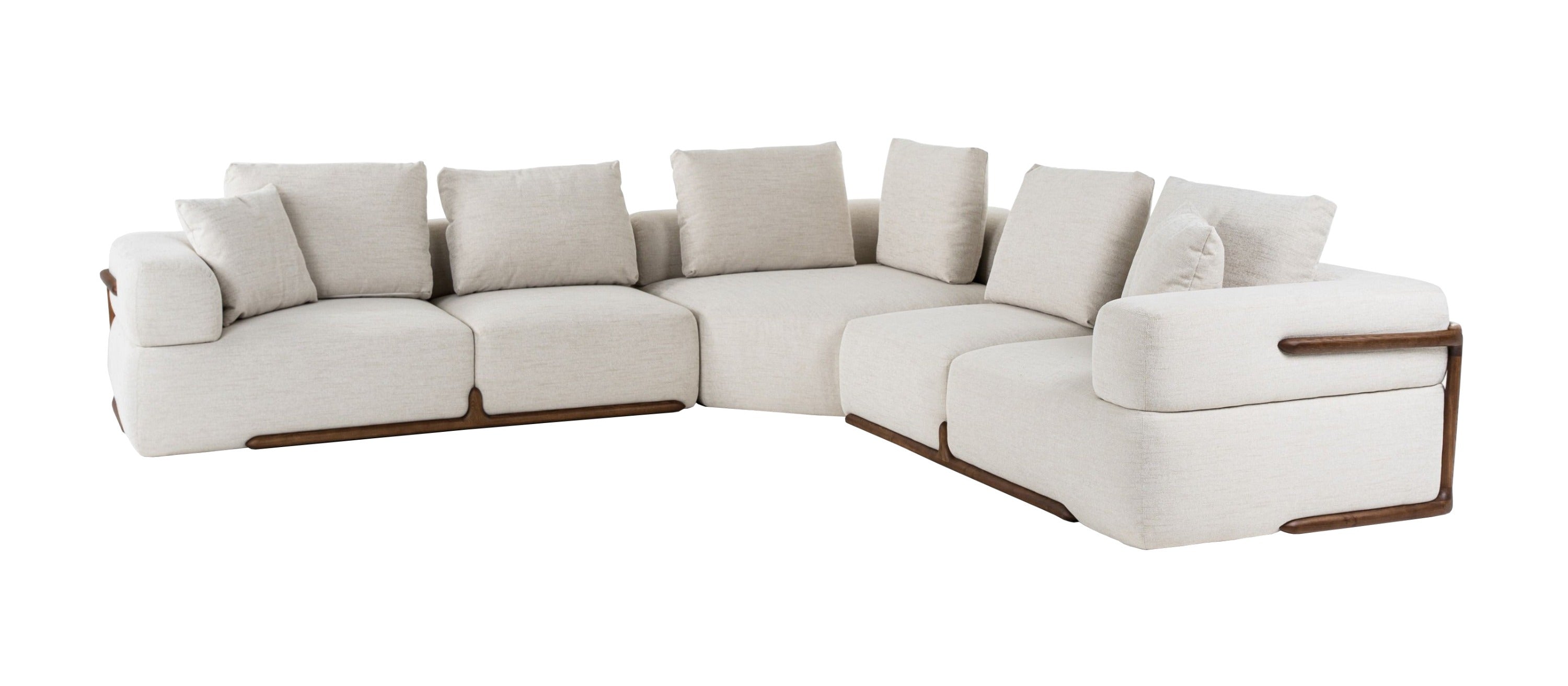 Divani Casa Simone Modern Off White Fabric Sectional Sofa Model VGCS-SF-23083