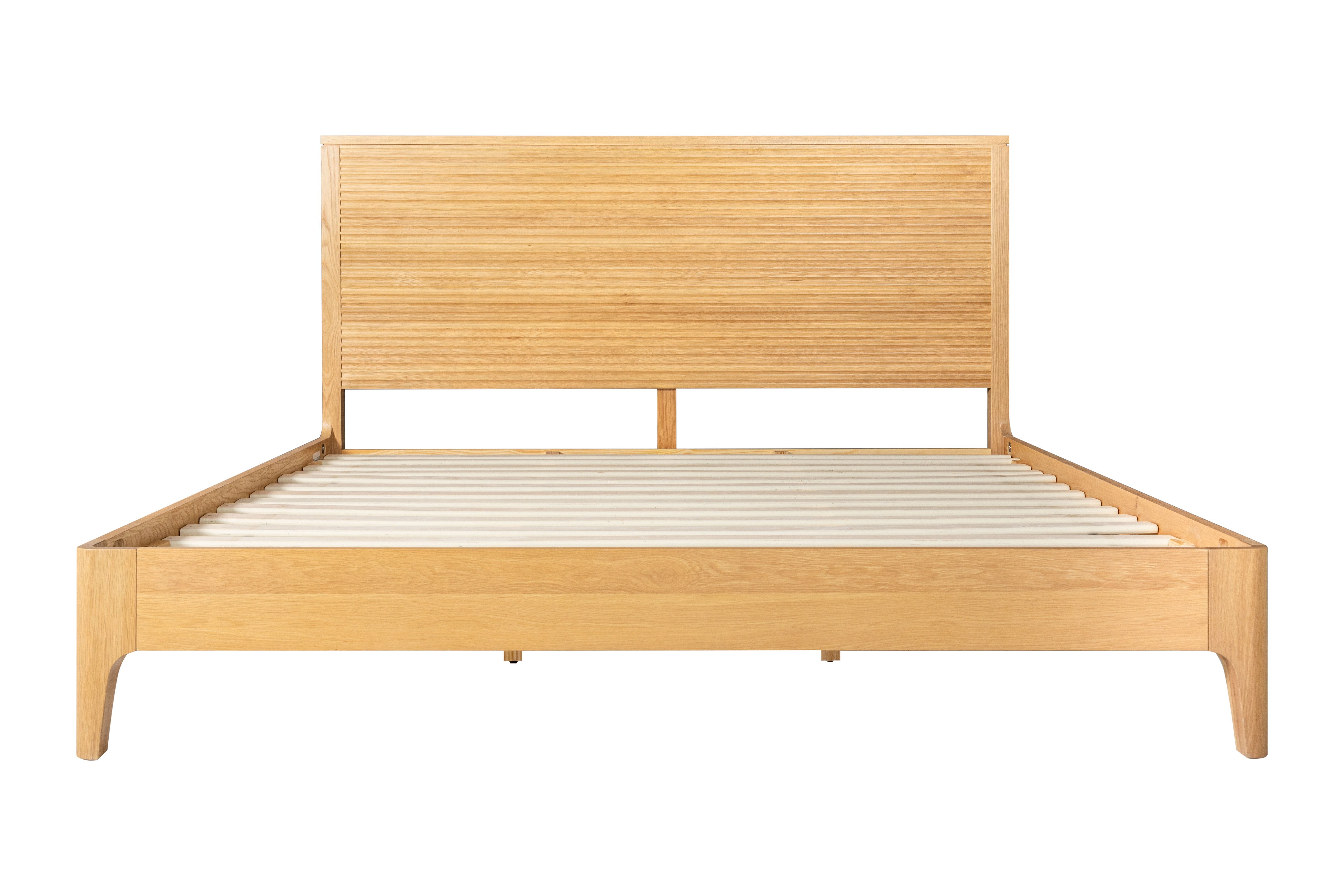 Eastern King Modrest Seattle Modern Natural Oak Bed Model VGWD-SEA-QBKB-BED-EK