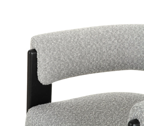 Modrest Kenmare Modern Light Grey Fabric & Black Dining Chair Model VGOD-DY-22149-LTGRY