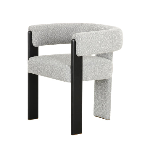 Modrest Kenmare Modern Light Grey Fabric & Black Dining Chair Model VGOD-DY-22149-LTGRY