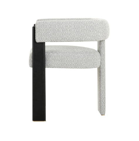 Modrest Kenmare Modern Light Grey Fabric & Black Dining Chair Model VGOD-DY-22149-LTGRY
