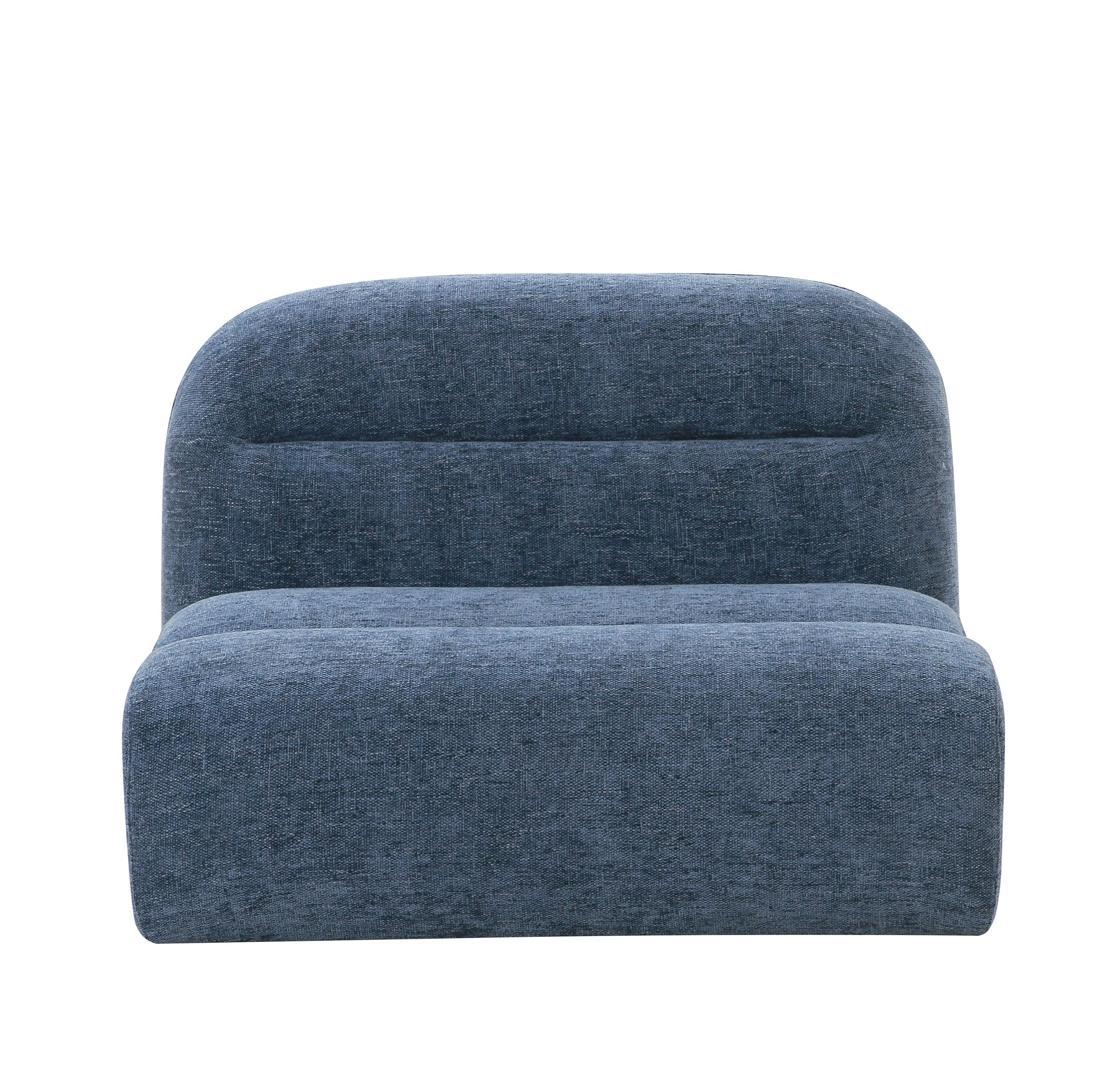 Divani Casa Forman Modern Blue Fabric Modular Armless Sectional Seat Model VGOD-ZW-23029-ARM