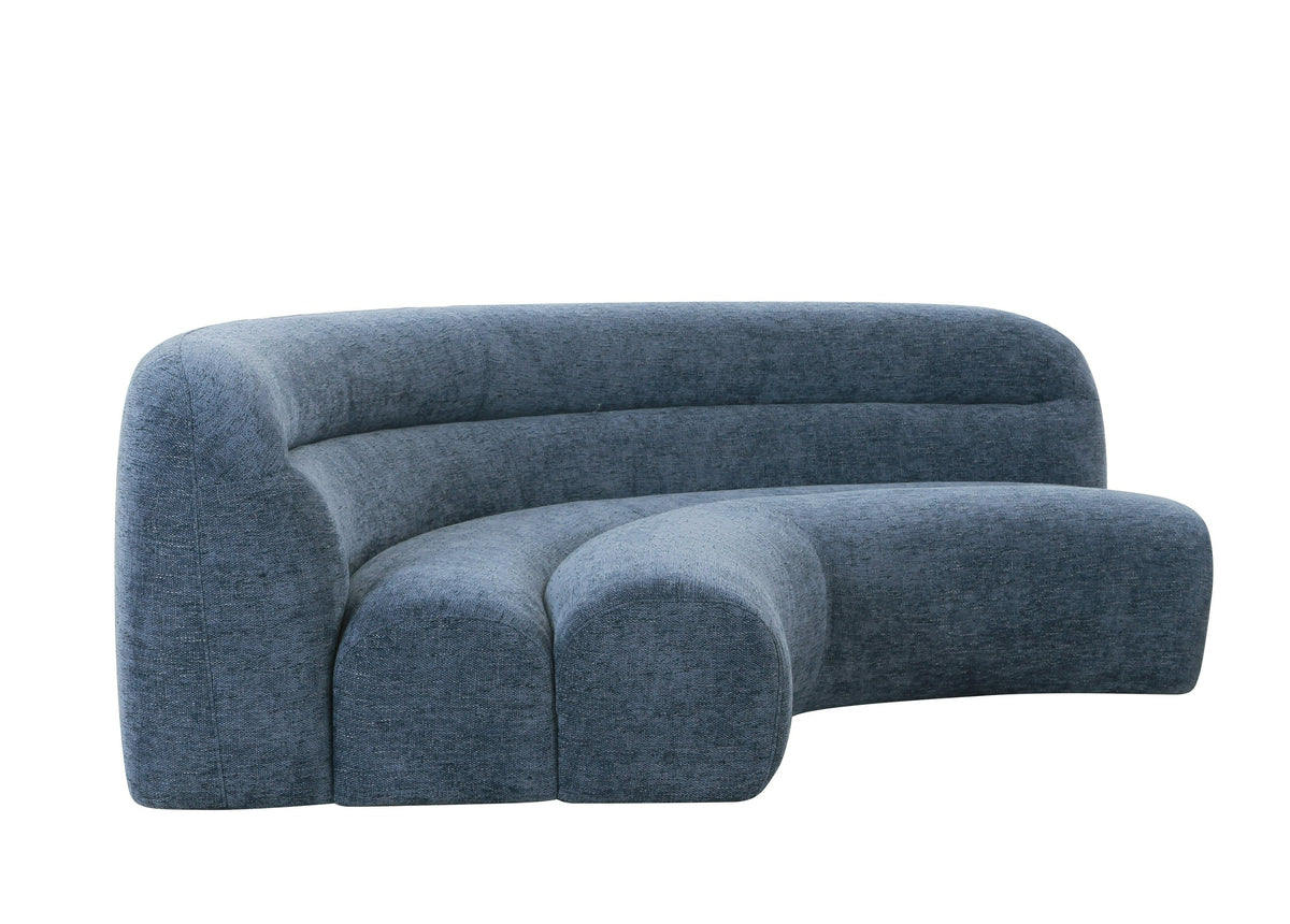 Divani Casa Forman Modern Blue Fabric Modular Corner Sectional Seat Model VGOD-ZW-23029-CRN