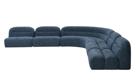 Divani Casa Forman Modern Blue Fabric Modular Armless Sectional Seat Model VGOD-ZW-23029-ARM