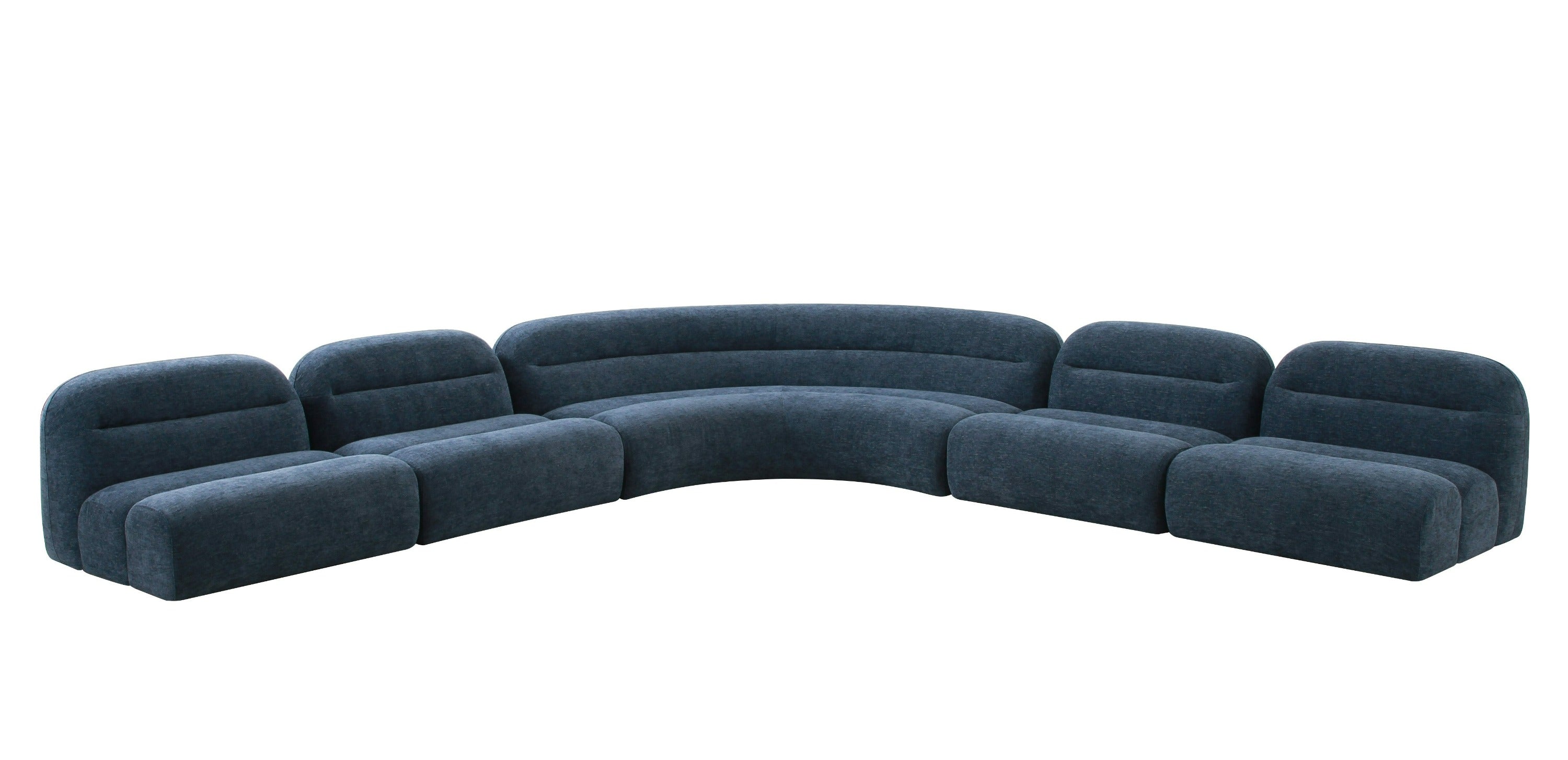 Divani Casa Forman Modern Blue Fabric Modular Sectional Sofa Model VGOD-ZW-23029-SECT