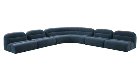 Divani Casa Forman Modern Blue Fabric Modular Armless Sectional Seat Model VGOD-ZW-23029-ARM