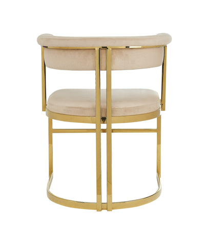 Modrest Munith Modern Beige Velvet & Gold Dining Chair Model VGZA-Y9504-BGEGLD