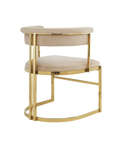 Modrest Munith Modern Beige Velvet & Gold Dining Chair Model VGZA-Y9504-BGEGLD