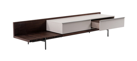 Modrest Colima Modern Matte Beige & Walnut Tv Stand Model VGIP-TV-797