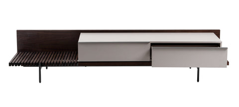 Modrest Colima Modern Matte Beige & Walnut Tv Stand Model VGIP-TV-797