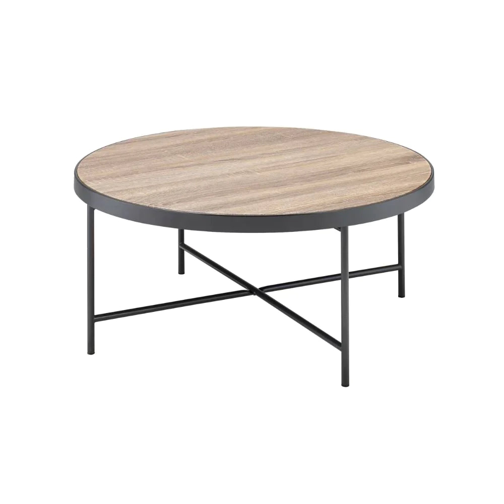 Bage Weathered Gray Oak & Metal Coffee Table Model 81735 By ACME Furniture