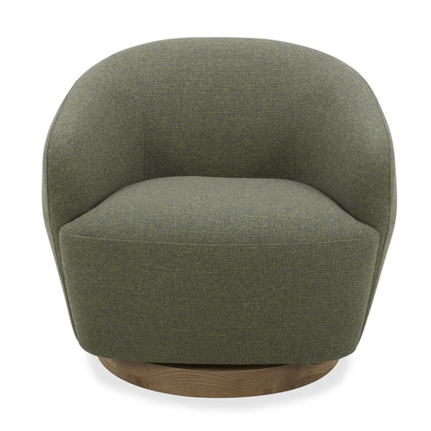 Divani Casa Agatha Modern Hemp Fabric Swivel Accent Chair Model VGKK-KF.A1203-HEMP