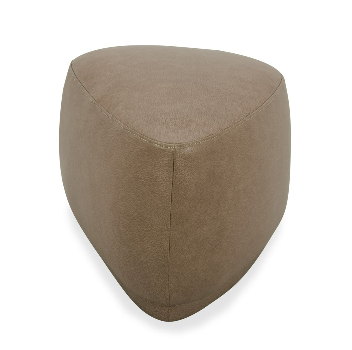 Divani Casa Kinsey Modern Tan Leather Small River Rock Ottoman Model VGKK-KF.D2015-S-SAND