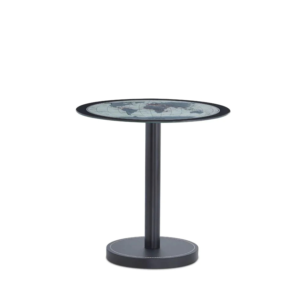 Boli Black & Map Glass End Table Model 81740 By ACME Furniture