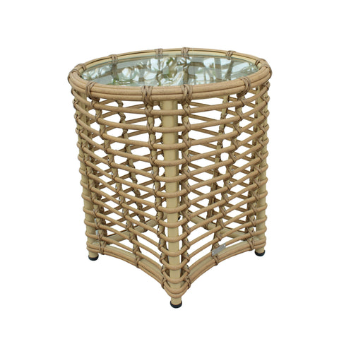 Renava Sandra Outdoor Beige & Wicker Sofa Set With End Table Model VGATRASF-227-SET-ET