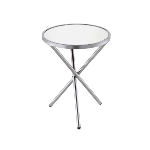Lajita Chrome & Mirror Accent Table Model 81818 By ACME Furniture