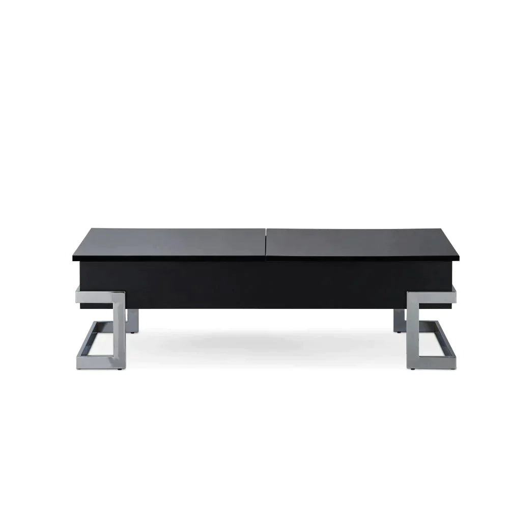 Calnan Black & Chrome Coffee Table Model 81855 By ACME Furniture