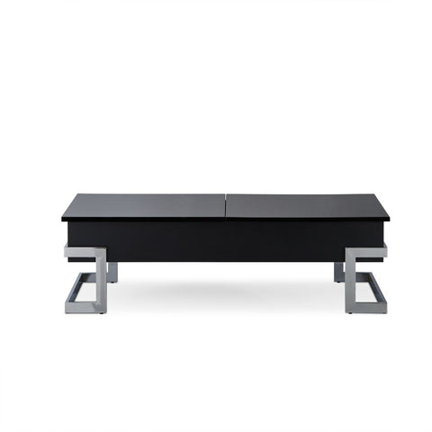 ACME Calnan Black High Gloss & Chrome Finish Calnan Coffee Table Model 81855