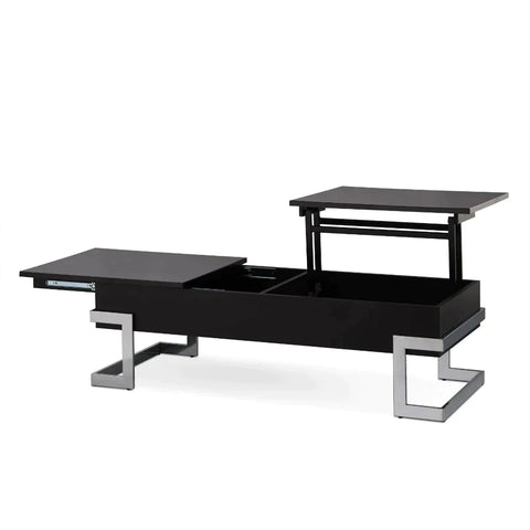 Calnan Black & Chrome Coffee Table Model 81855 By ACME Furniture