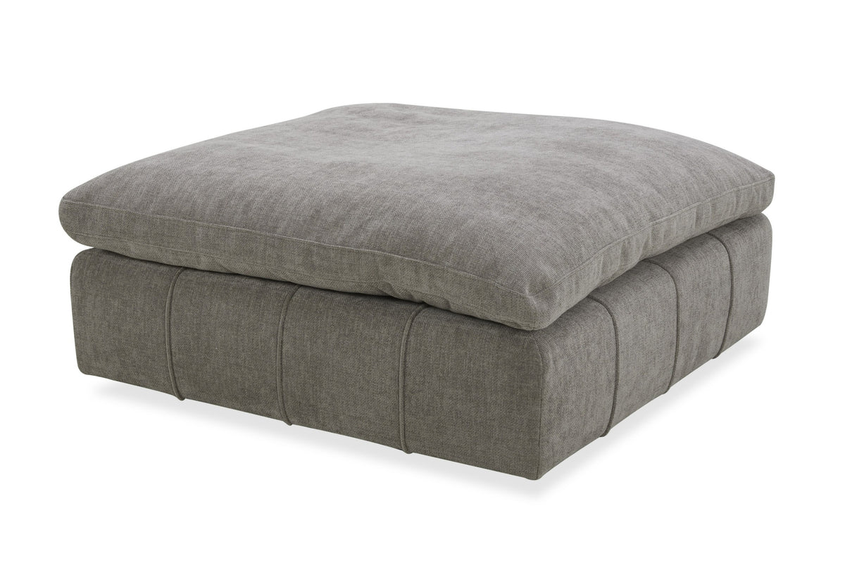 Divani Casa Vicki Modern Grey Fabric Ottoman Model VGKK-KF.8033-OTTO-GRY