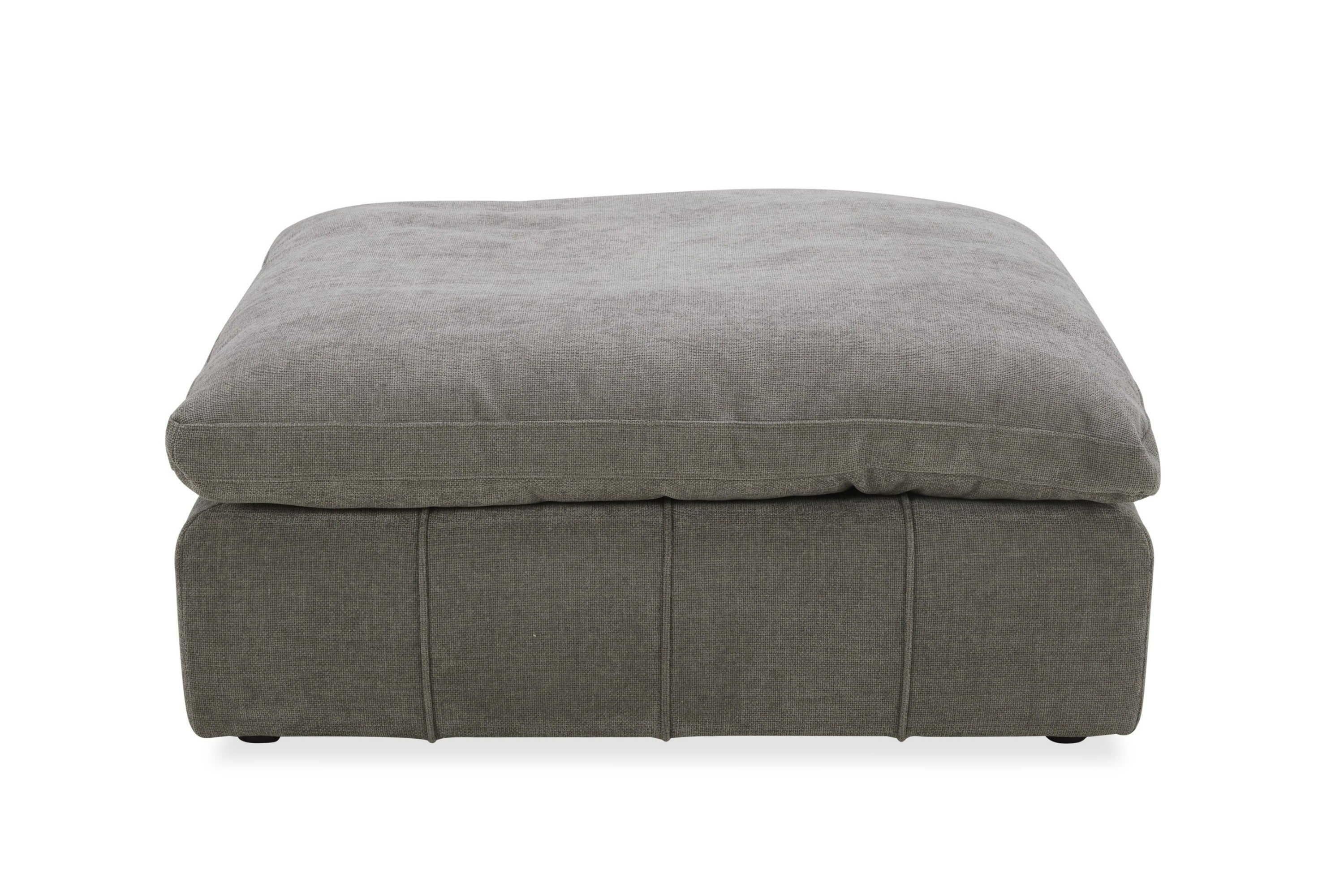 Divani Casa Vicki Modern Grey Fabric Ottoman Model VGKK-KF.8033-OTTO-GRY