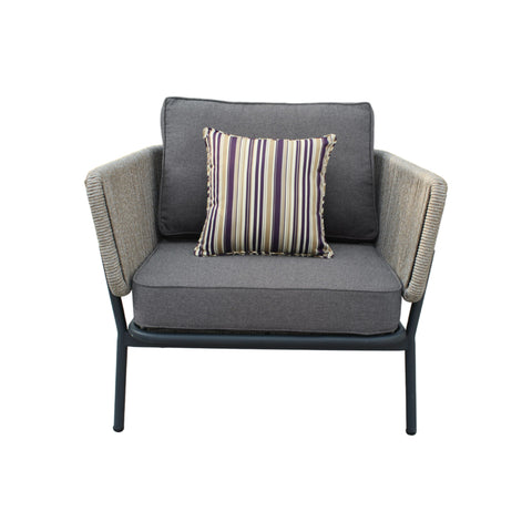 Renava Suntide Outdoor Grey Fabric & Beige Rattan & Grey Acacia Sofa Set Model VGAT-RASF-224