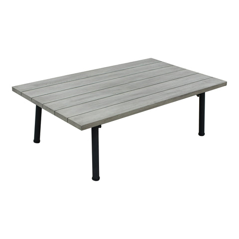 Renava Suntide Outdoor Grey Fabric & Beige Rattan & Grey Acacia Sofa Set Model VGAT-RASF-224