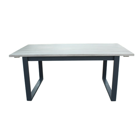 Renava Suntide Outdoor Grey Fabric & Grey Acacia & Beige Rattan Dining Set Model VGAT-RADS-238
