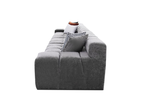 Divani Casa Rhonda Modern Grey Fabric 4 Seater Sofa Model VGAH-SF2037-GRY