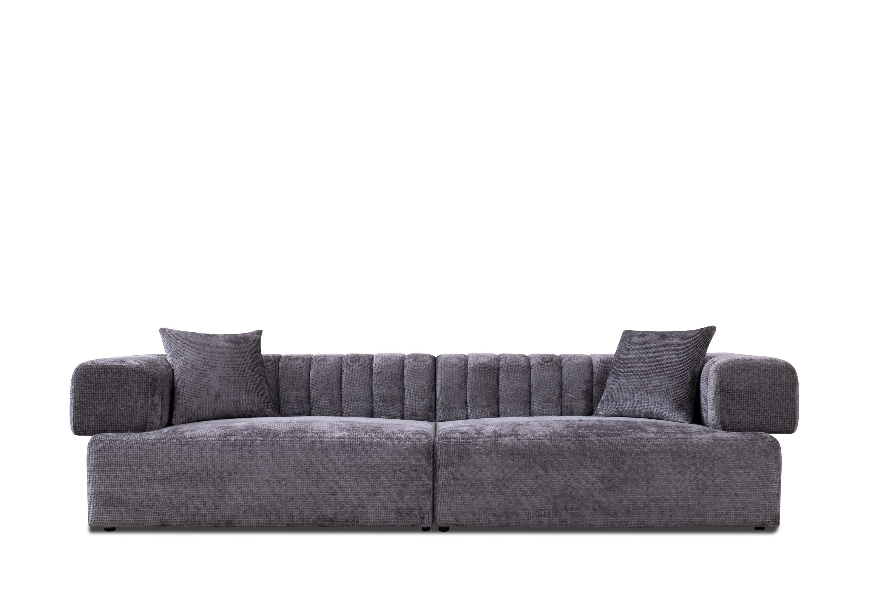 Divani Casa Moreno Modern Grey Fabric 4 Seater Sofa Model VGAH-SF2034-GRY