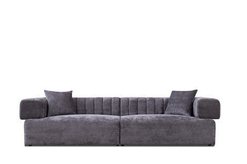Divani Casa Moreno Modern Grey Fabric 4 Seater Sofa Model VGAH-SF2034-GRY