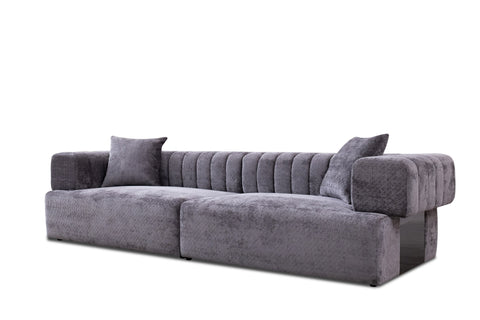 Divani Casa Moreno Modern Grey Fabric 4 Seater Sofa Model VGAH-SF2034-GRY