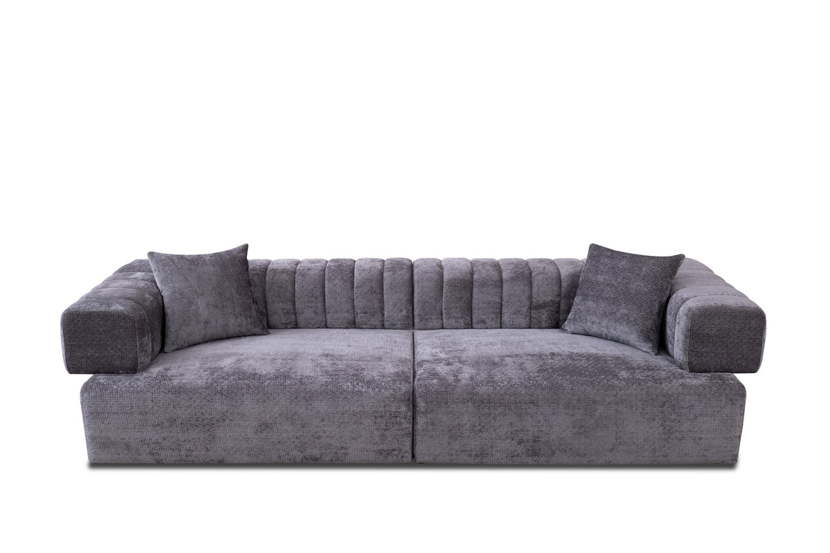 Divani Casa Moreno Modern Grey Fabric 4 Seater Sofa Model VGAH-SF2034-GRY